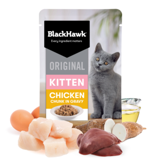 Black Hawk Original Kitten Chicken in Gravy Wet Cat Food