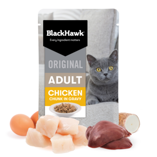 Black Hawk Original Adult Chicken in Gravy Wet Cat Food