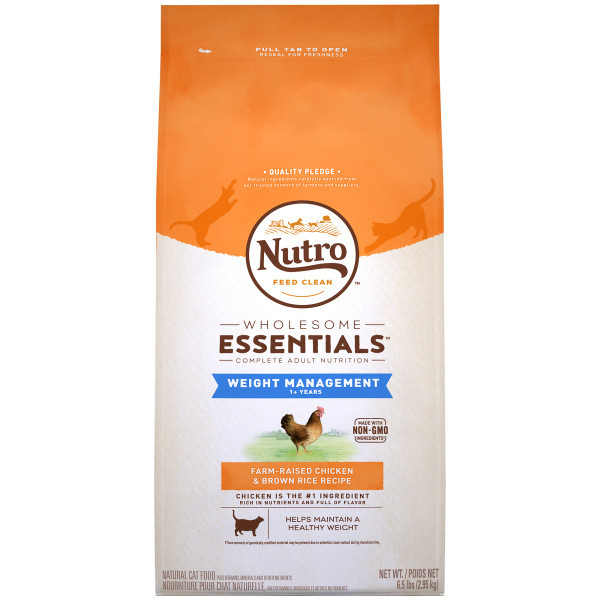 Nutro Wholesome Essentials Weight Management Adult Natural Dry Cat Food Chicken & Brown Rice - Product Image
