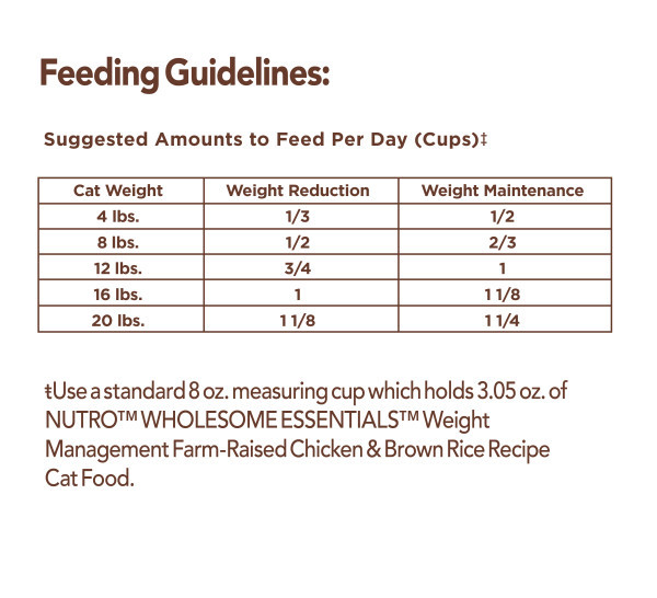Nutro Wholesome Essentials Weight Management Adult Natural Dry Cat Food Chicken & Brown Rice - Product Image 3