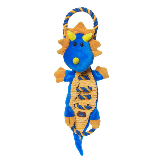 Charming Pets Ropes-A-Go-Go Dragon Blue Dog Toy - Product Image