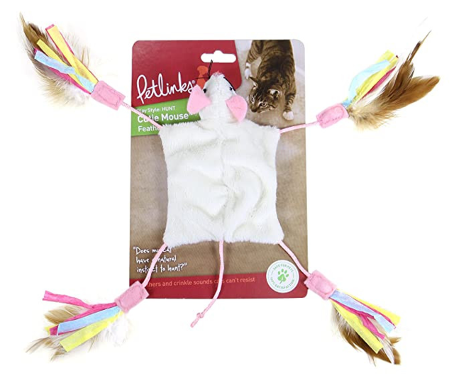 Pet Links Cutie Mouse Long Legged Crinkle Toy Assorted - Product Image