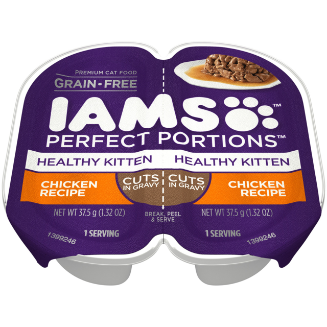 IAMS Perfect Portions Healthy Kitten Chicken in Gravy Wet Cat Food - Product Image 1