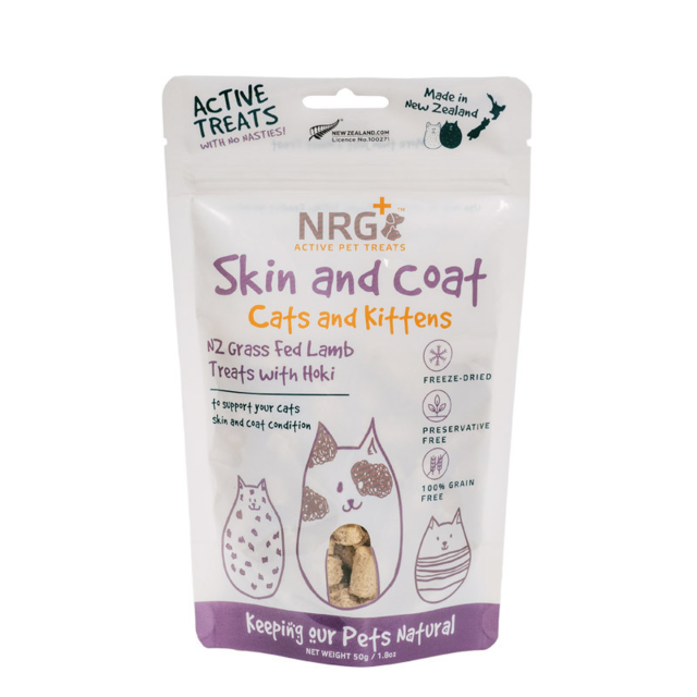 NRG+ Freeze Dried Skin & Coat Cat Treats - Product Image