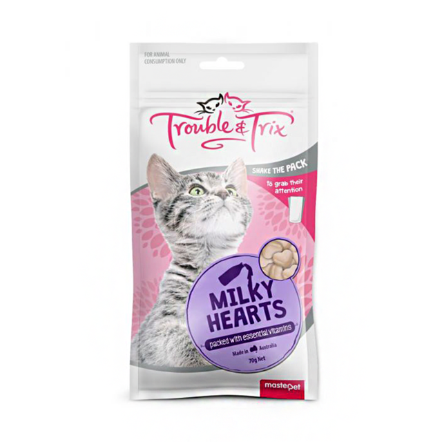 Trouble & Trix Milky Hearts Cat Treats - Product Image