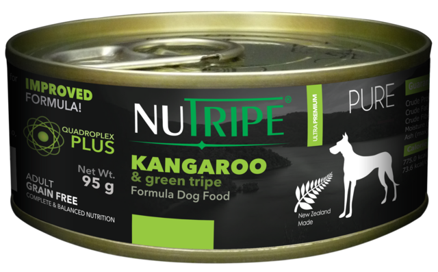 NUTRIPE PURE Kangaroo & Green Tripe Wet Dog Food - Product Image