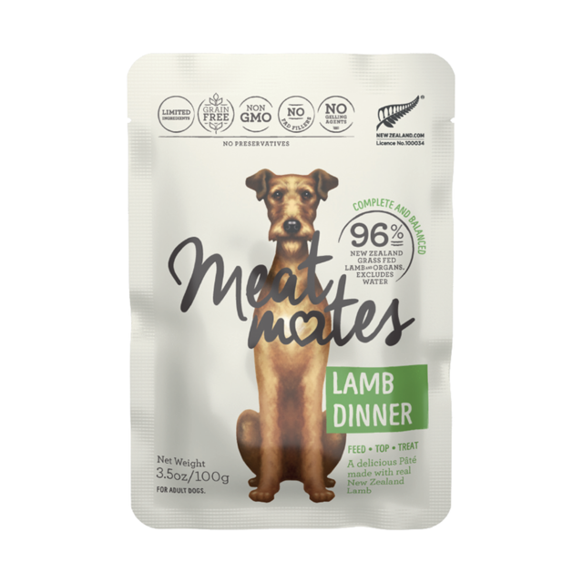 Meat Mates Grain Free Lamb Dinner Pouch Wet Dog Food - Product Image