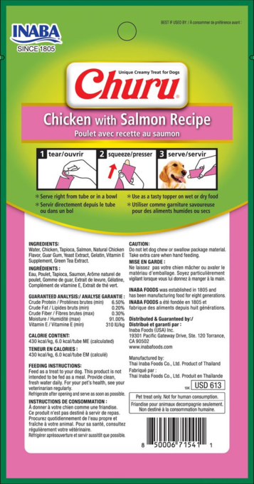 Inaba Churu Chicken with Salmon Dog Treats - Product Image 1