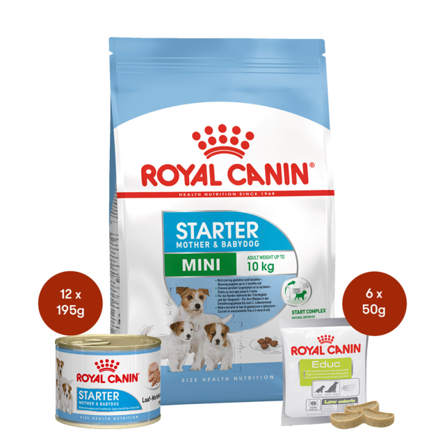 Royal Canin Mini Starter Mother & Babydog Food & Treats Bundle - Product Image 1